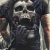 Fashion New Cool Skull 3D Digital Printing Men's Short-sleeved T-shirt