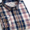 Men's Dress Shirt Plaid Shirt Button Down Shirt Collared Shirt A B C Long Sleeve Plaid / Check Turndown Spring & Fall Wedding Work Clothing Apparel Button-Down